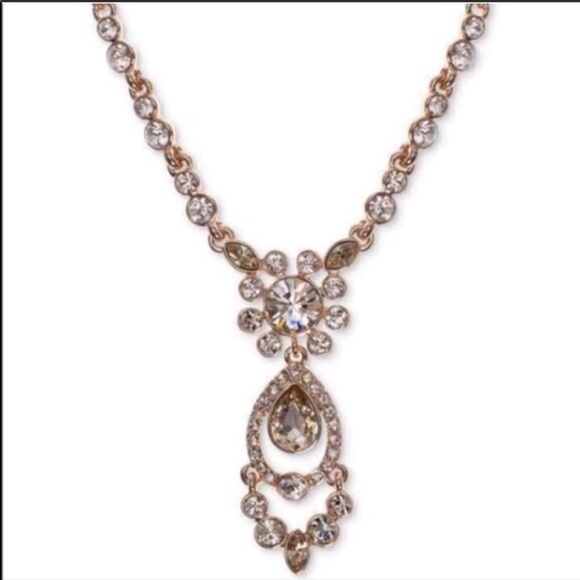 Givenchy Rosegold tone crystal necklace - Picture 2 of 5